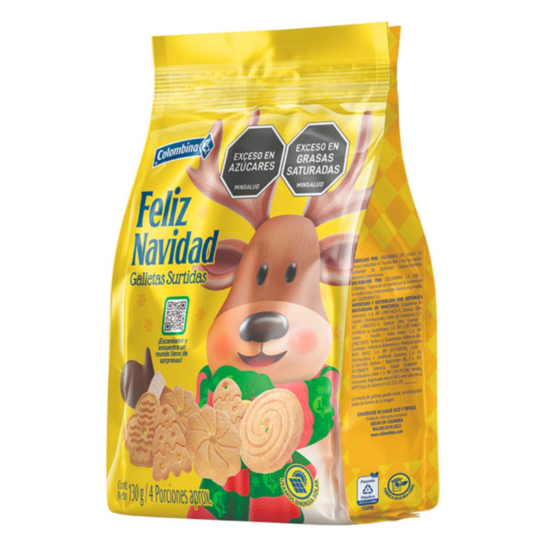 GALLETA FELIZ NAVIDAD 130 GR COLOMBINA
