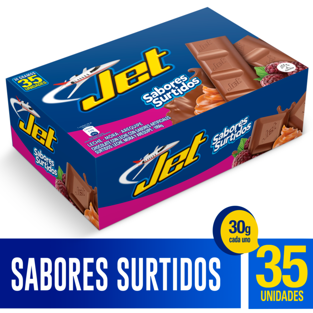 CHOCOLATINA JET SURTIDA X 35