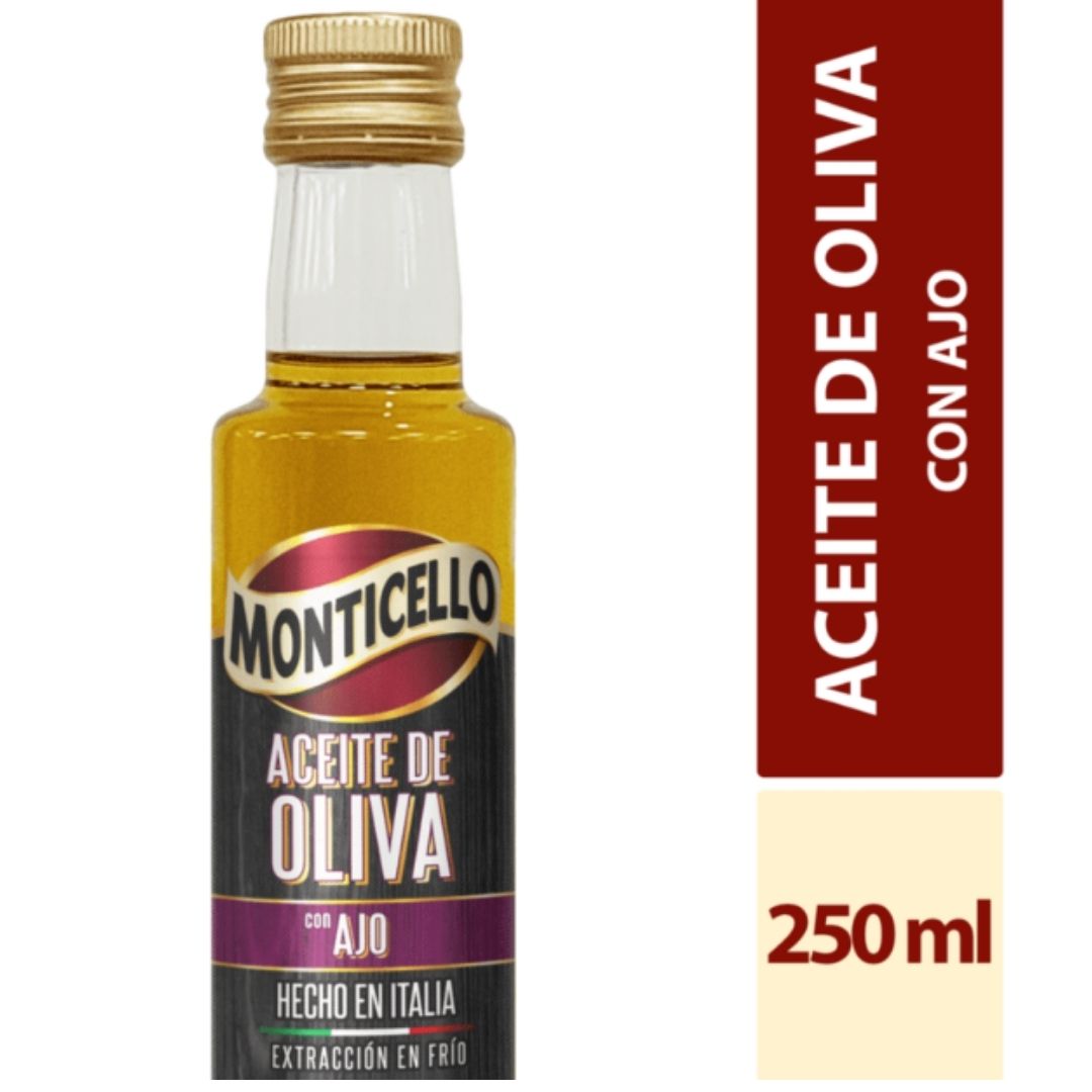 ACEITE OLIVA CON AJO MONTICELLO 250 ML