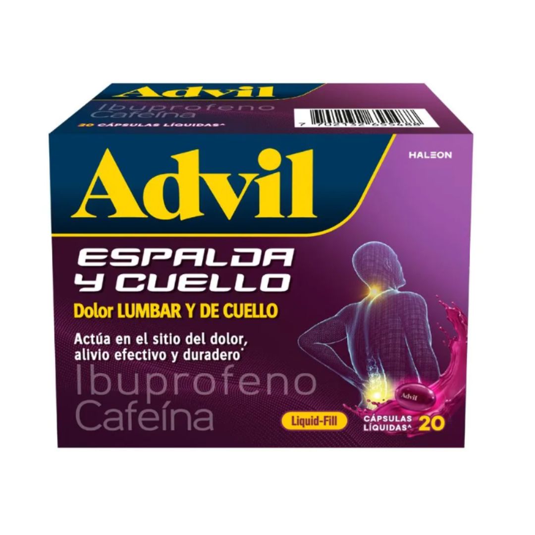 ADVIL LIQUID FILL X 20 U ESPAL Y CUELLO