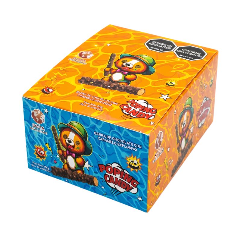 BARRA EXPLOSIVA POPIN CANDY 6 GR X 30 U SOCA