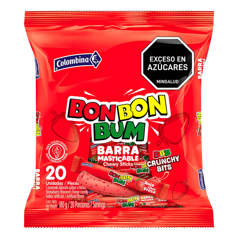 BBB BARRA CRUNCHY ROJO X 40 U COLOMBINA