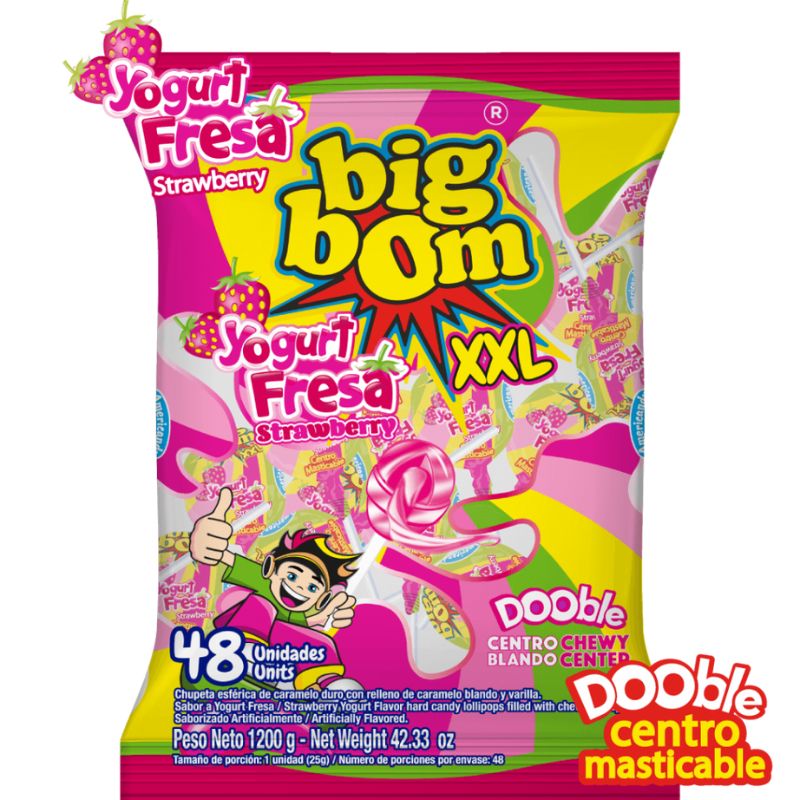 BIG BOM XXL YOGURT FRESA 48U X 25 GR AMERICANA