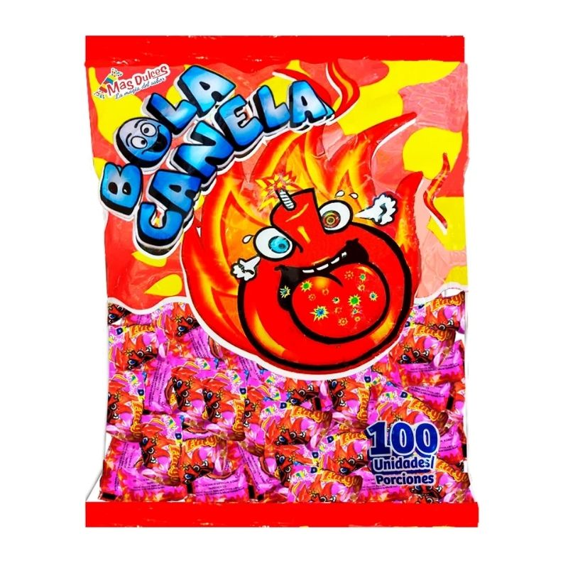 BOLA CANELA BOLSA MAC DULCES X 100
