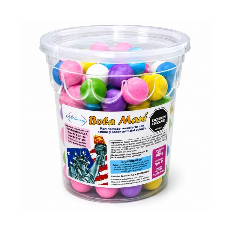 BOLA MANI ARCOIRIS BOLSA X 100 SURTIDA