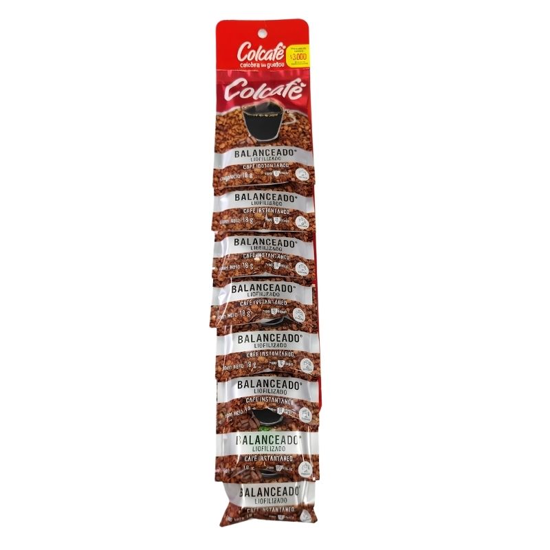 CAFE COLCAFE LIOFILIZADO 18 GR X 8 U
