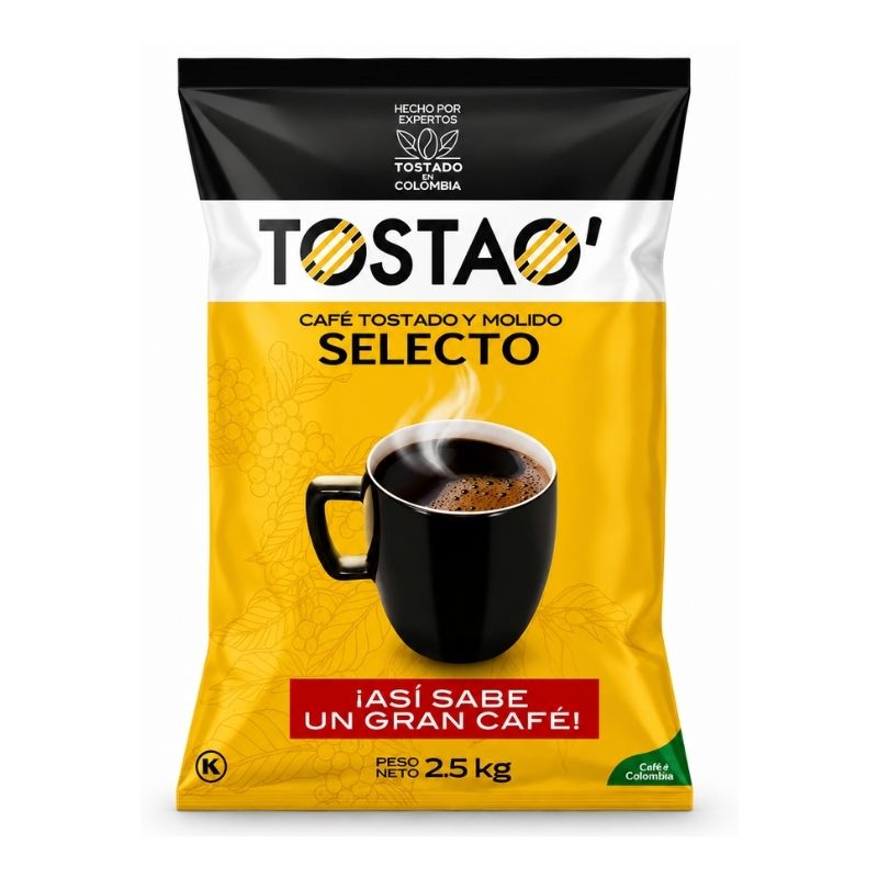 CAFE TOSTAO SELECTO 2.500 GR AMARILLO