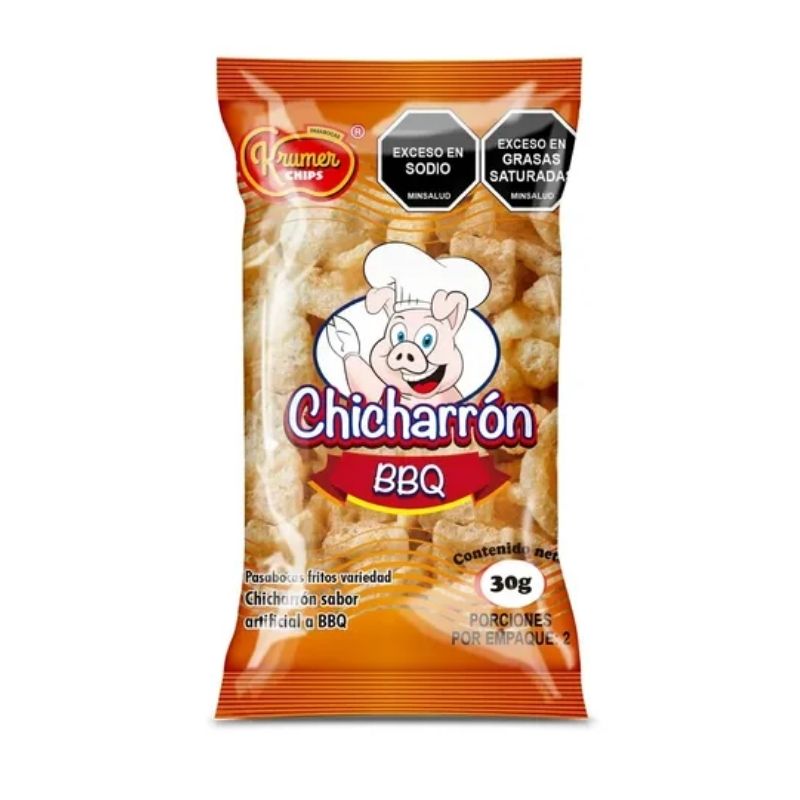 CHICHARRON KRUMER CHIPS X 12 U BBQ