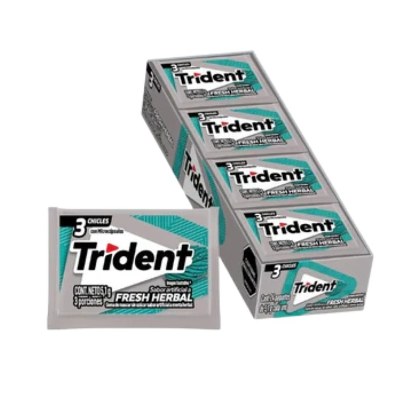 CHICLE TRIDENT 24 X 3 HERBAL