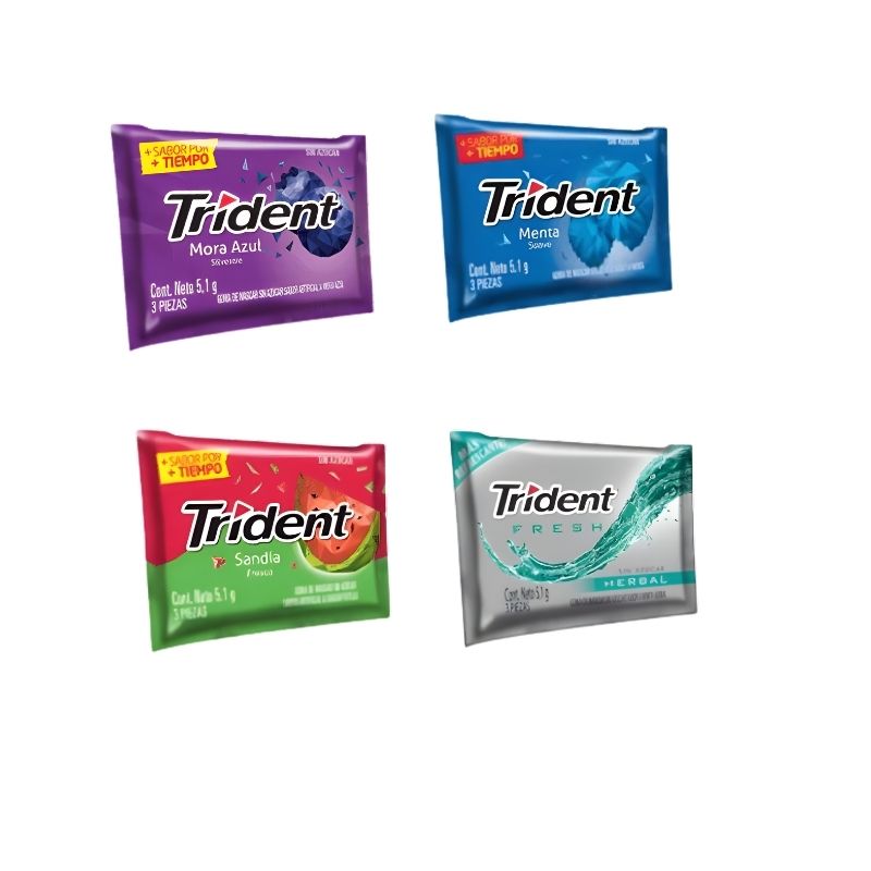 CHICLE TRIDENT 24 X 3 SURTIDO