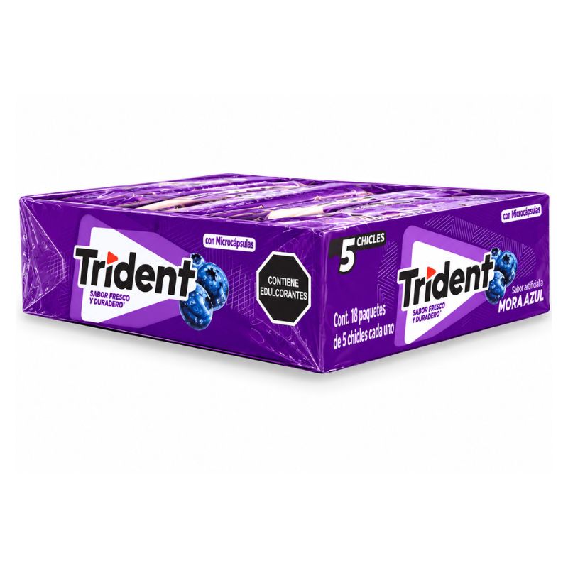 CHICLE TRIDENT X 18 MORAZUL