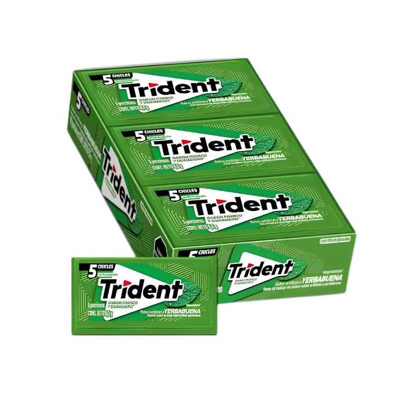 CHICLE TRIDENT X 18 YERBABUENA