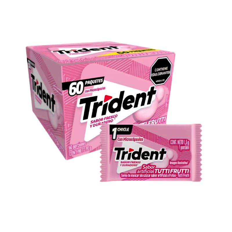 CHICLE TRIDENT X 60 TUTTI