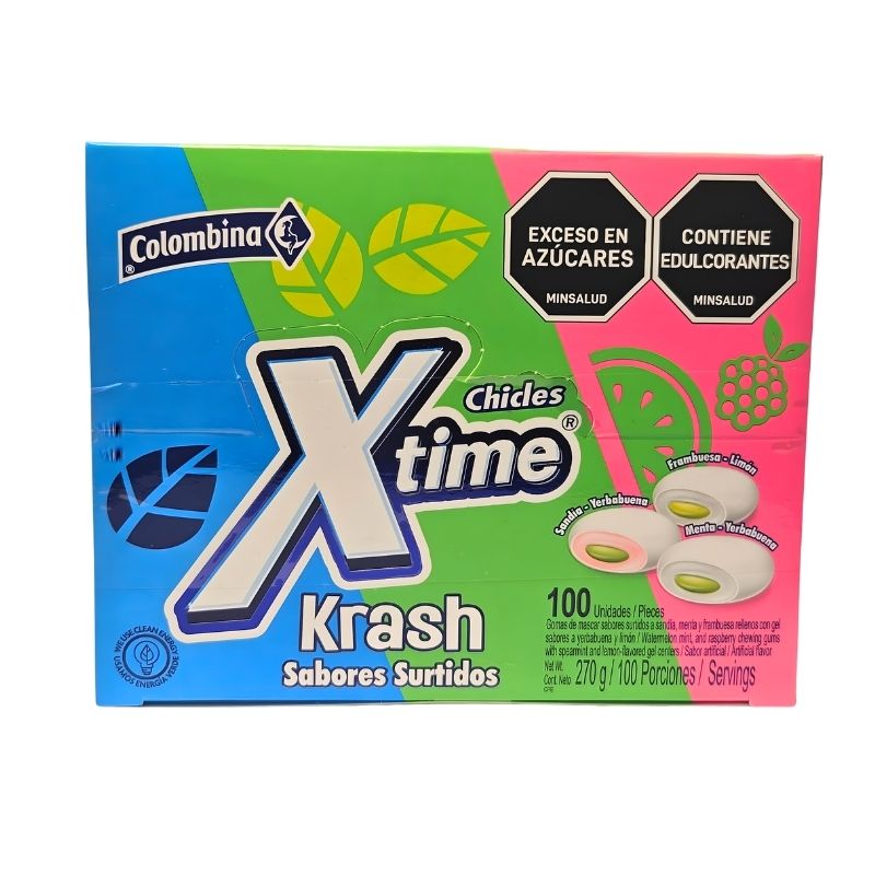 CHICLE XTIME RELLENO X 100 U SURTIDO