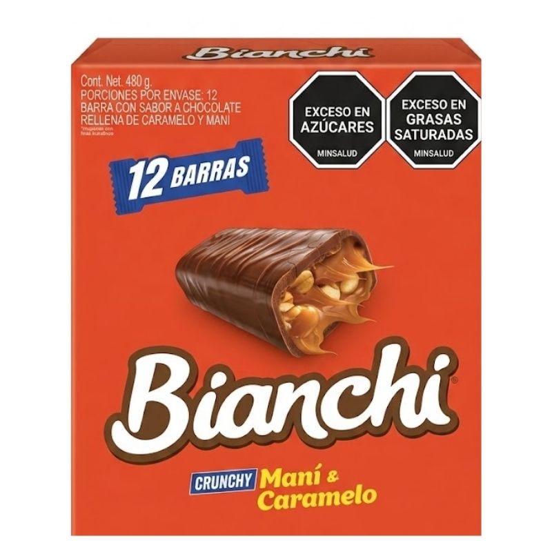 CHOCOLATINA BIANCHI BARRA NEGRA XL X 12 U