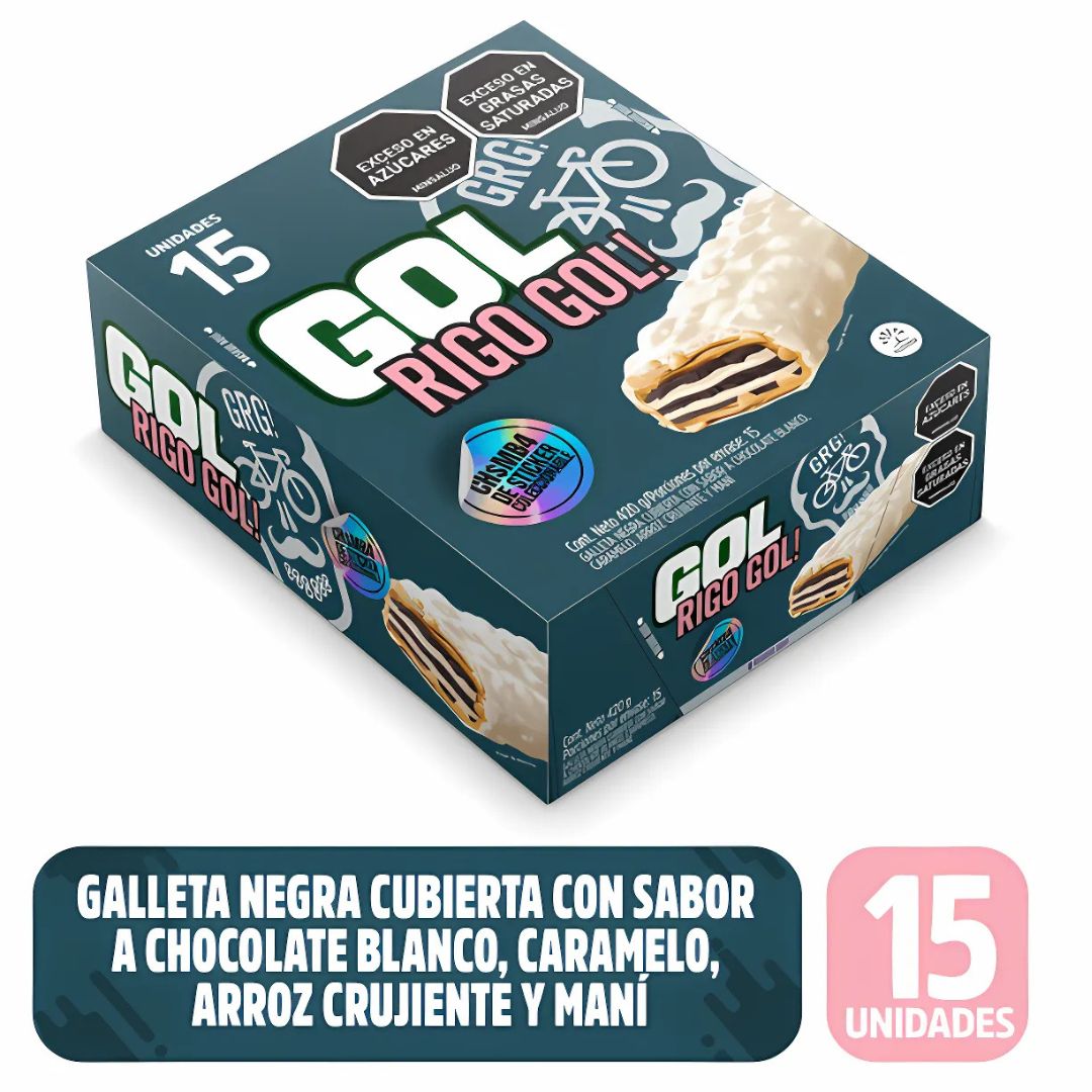 CHOCOLATINA GOL RIGO X 15 UN