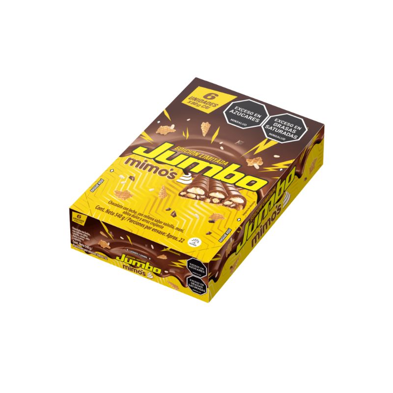 CHOCOLATINA JUMBO MIMOS 90 GR X 6 U