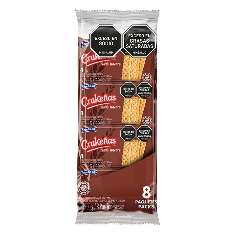 GALLETA CRAKENAS SALTIN INTEGRAL X 8