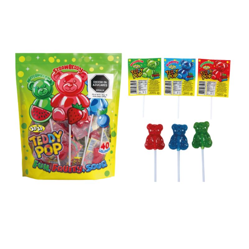 CHUPETA TEDDY POP 12 GR X 40 U ADRO