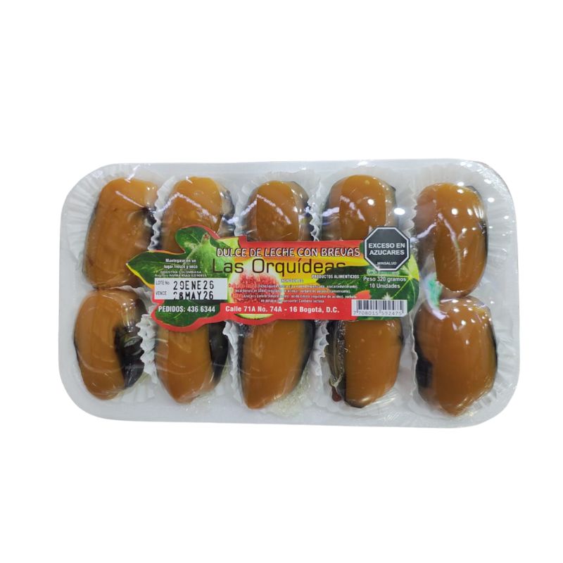 DULCE DE LECHE CON BREVA X 10 U ORQUIDEAS