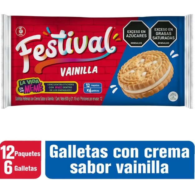 GALLETA FESTIVAL X 6 VAINILLA