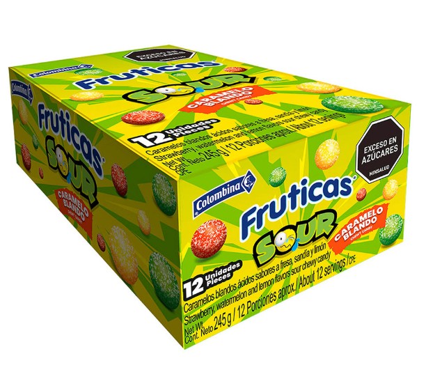 FRUTICAS SOUR CAR BLANDO X 12 U COLOMBINA