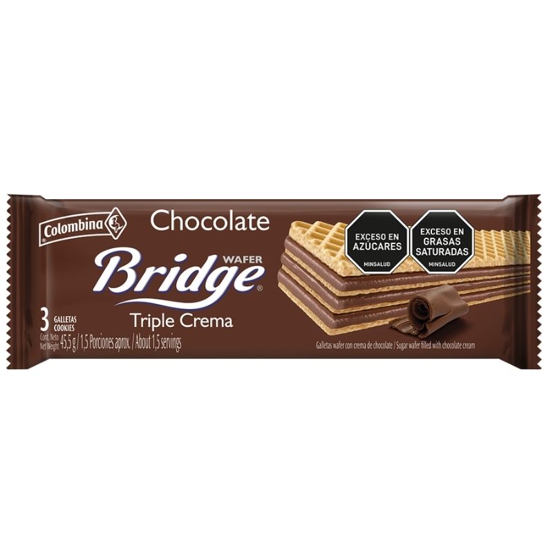 GALLETA BRIDGE XL CHOCOLATE X 9 U COLOMBINA