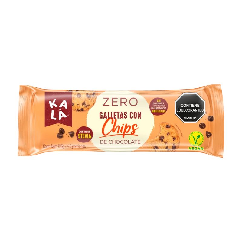 GALLETA CHIPS CHOCOLATE KALA ZERO 125G