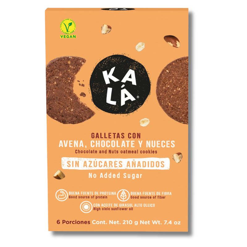 GALLETA KALA AVENA CHOCOLATE Y NUECES 210 GR
