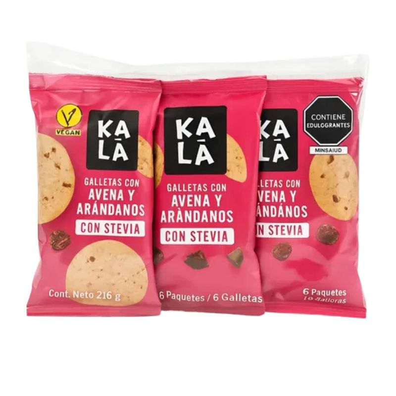 GALLETA KALA SIN AZUC X 6 U AVENA ARANDANOS