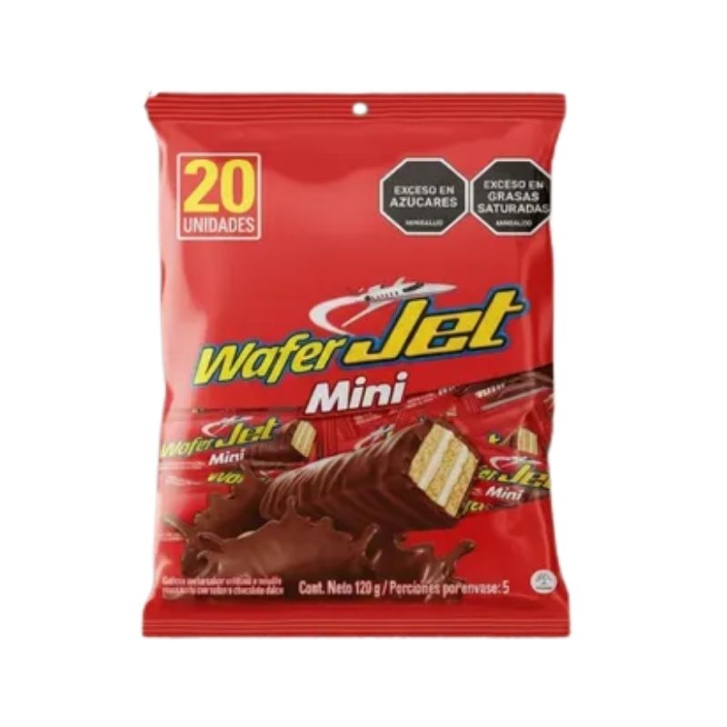 GALLETA MINI WAFERS JET  X 20 U PAQUETE