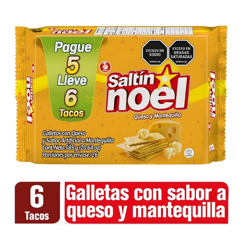 GALLETA SALTIN QUESO MANT TACO DIA X 6
