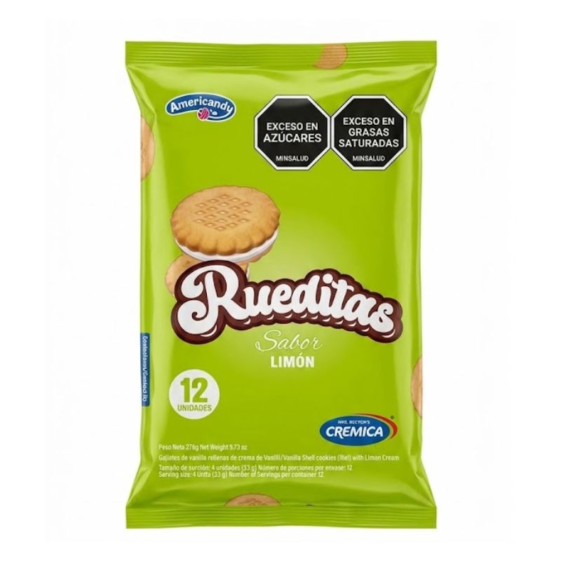 GALLETAS RUEDITAS VAIN LIMON 23 GR X 12 U