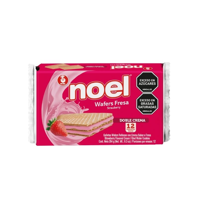 GALLETA WAFER NOEL FRESA 264 GR 12