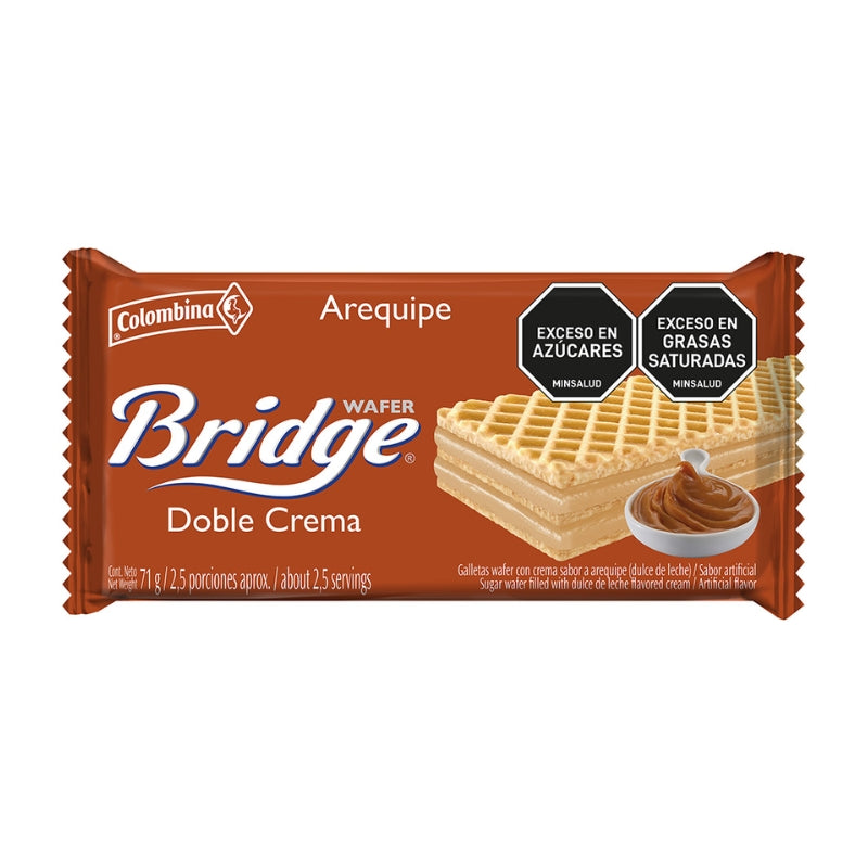 GALLETA WAFERS BRIDGE X 10 AREQUIPE COLOMBINA