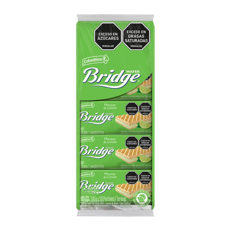 GALLETA WAFERS BRIDGE X 10 LIMON COLOMBINA