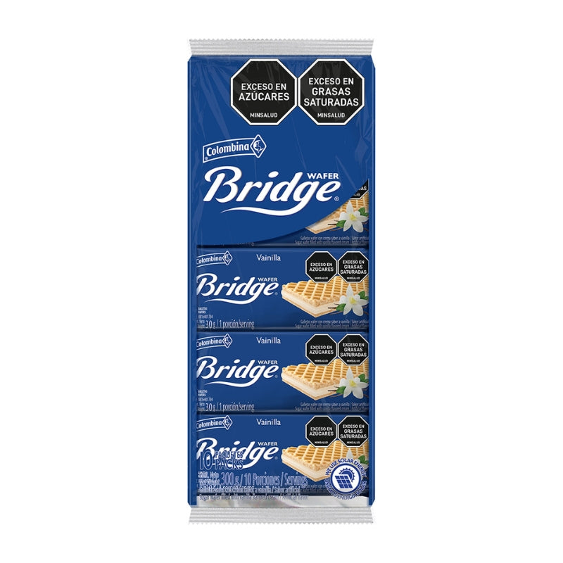 GALLETA WAFERS BRIDGE X 10 VAINILLA COLOMBINA