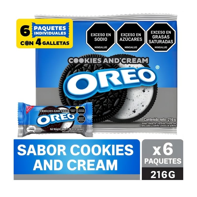 GALLETA OREO COOKIESYCREAM X 6 U
