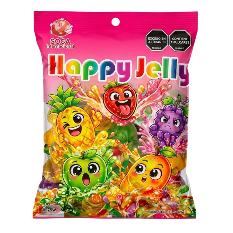 GELATINA HAPPY JELLY X 45 U FRUTAS SOCA
