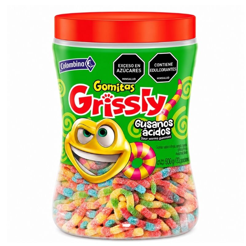 GOMA GRISLY GUSANOS 500 GR
