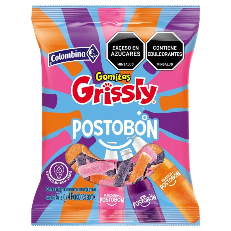 GOMA GRISLY POSTOBON 67.2 GR COLOMBINA
