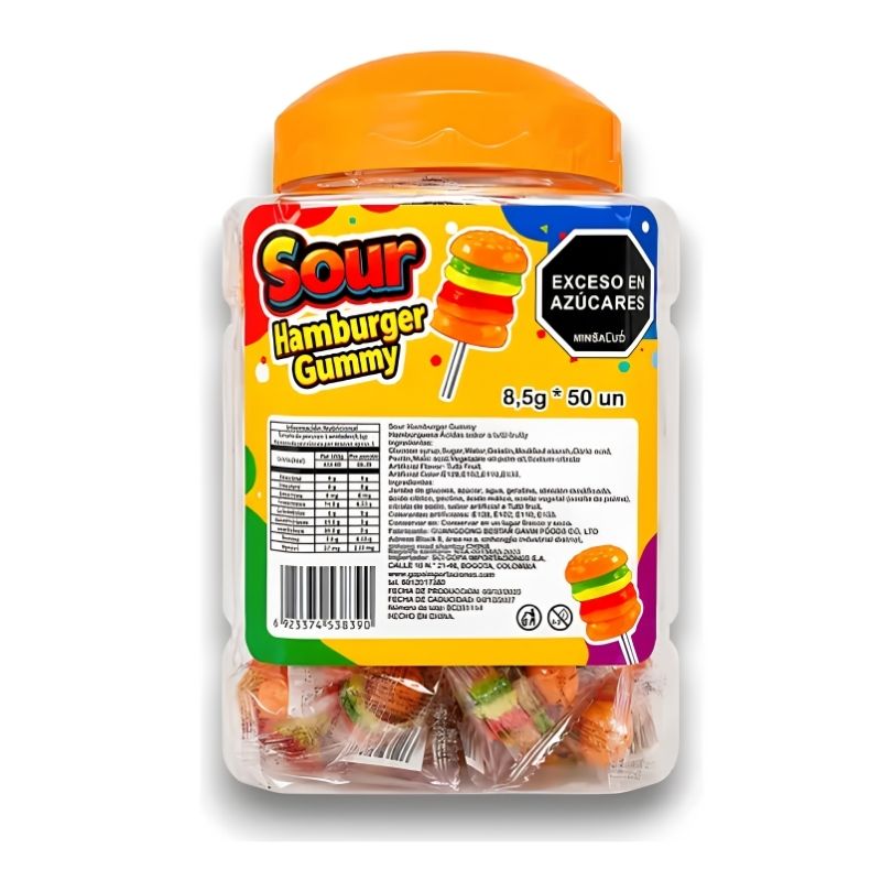 GOMA SOUR HAMBURGUER X 50 U GOPPA BOMBONERA