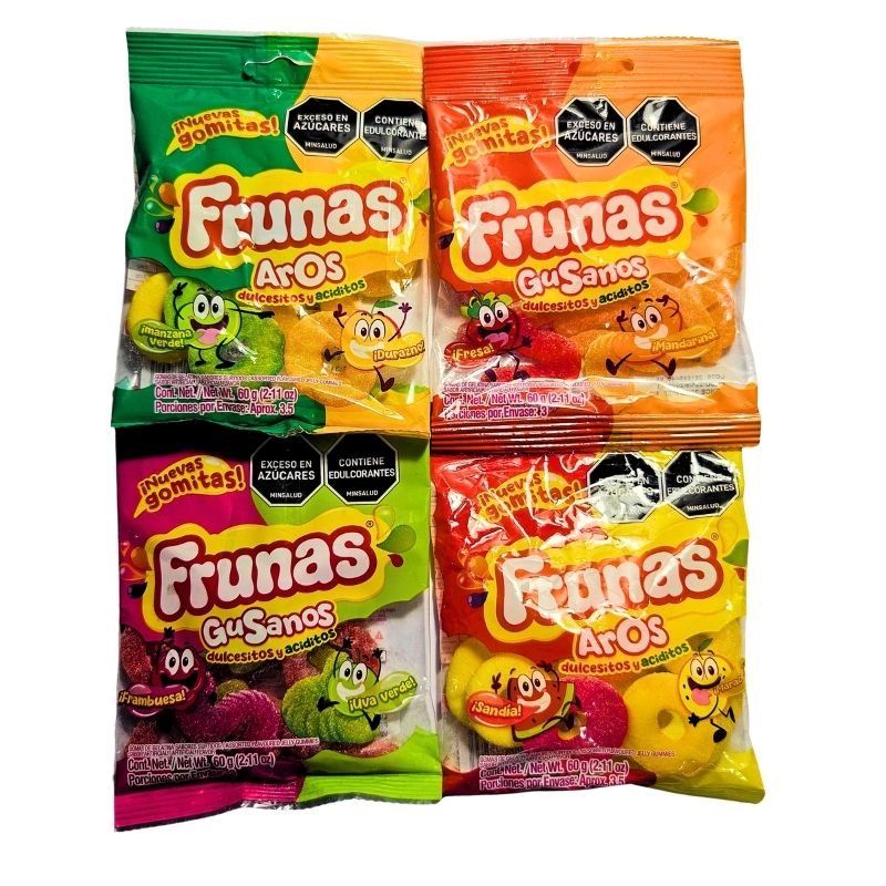 GOMA TROLLI FRUNAS X 20 U 60 GR GUSANOS-AROS