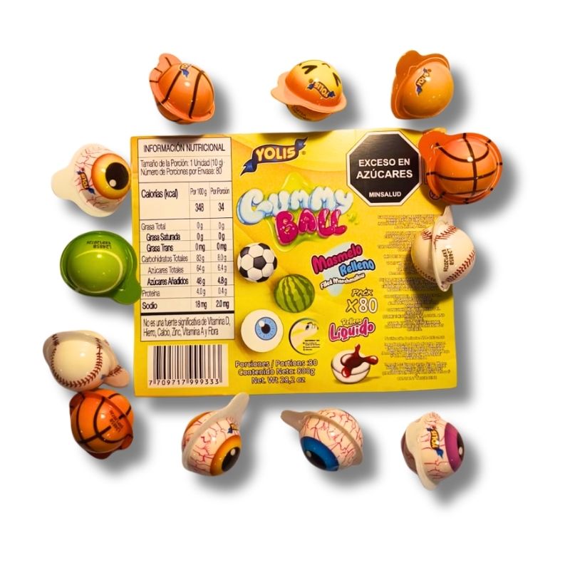 GUMMY BALL SURTIDO X 80 U BOMBONERA