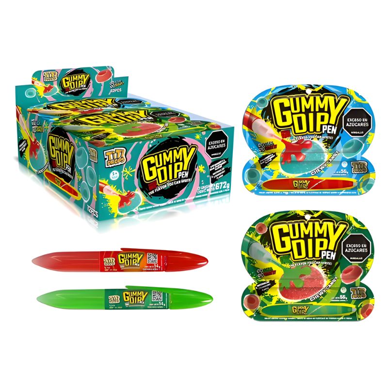 GUMMY DIP 56 GR X 12 U CANDY TOY