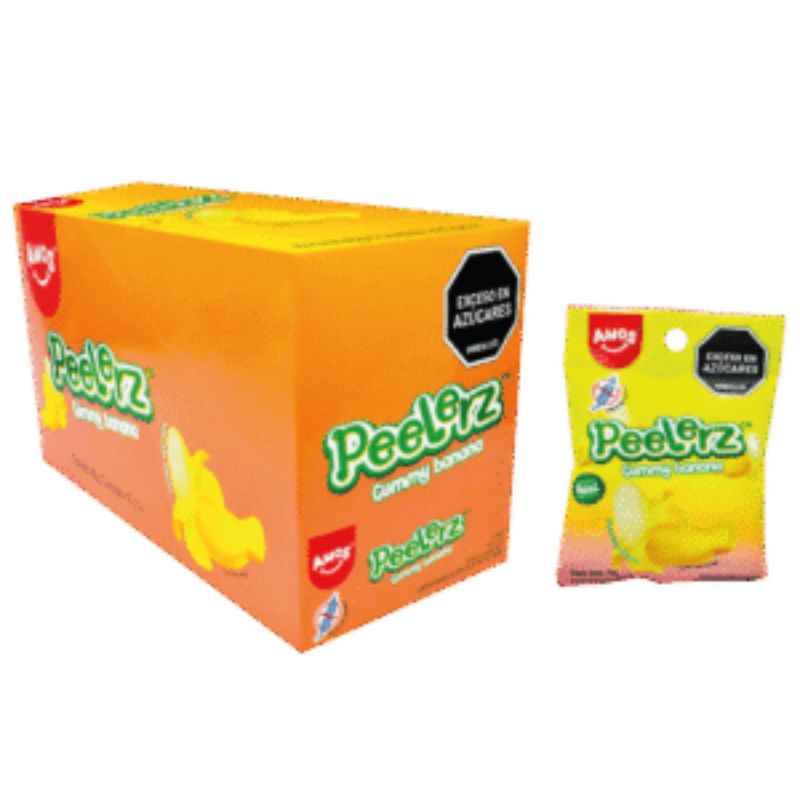 GUMMY PEELERZ BANANA 35 GR X 12 U ADRO