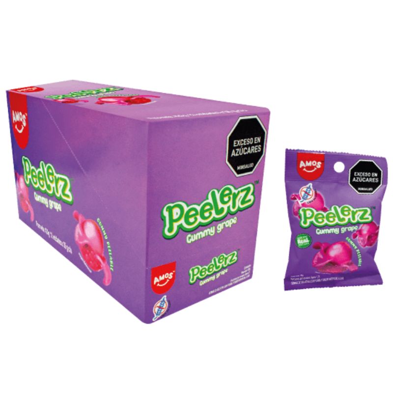 GUMMY PEELERZ GRAPE 35 GR X 12 U ADRO