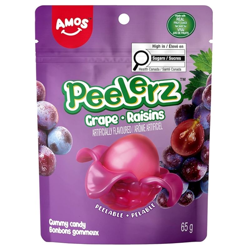 GUMMY PEELERZ GRAPE 65 GR ADRO DOY PACK