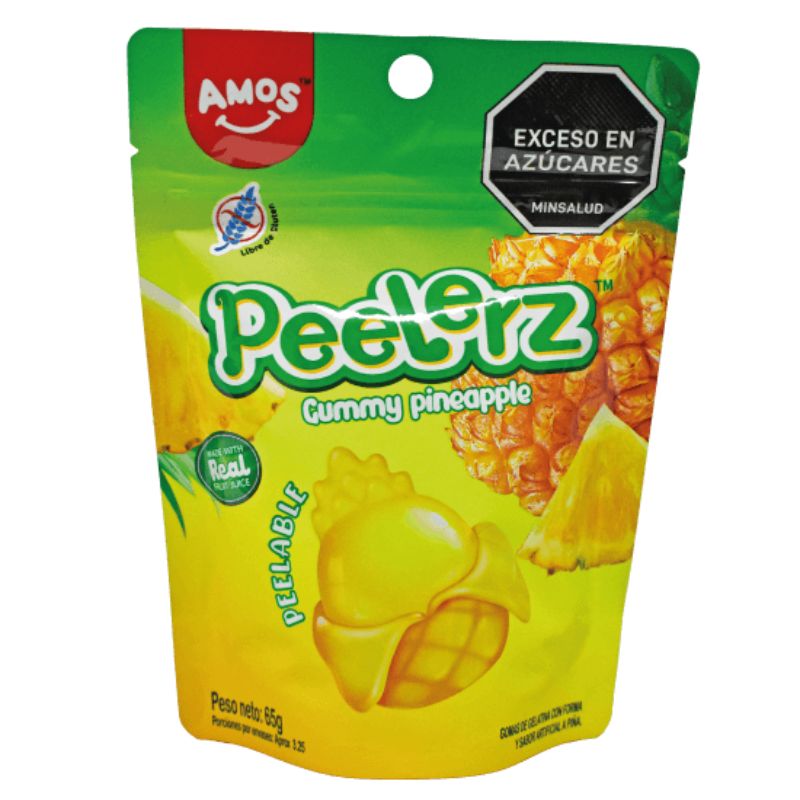 GUMMY PEELERZ PINEAPPLE 65 GR ADRO DOY PACK