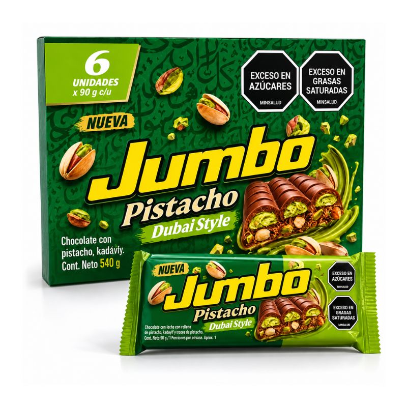 CHOCOLATINA JUMBO DUBAI 90 GR X 6 U
